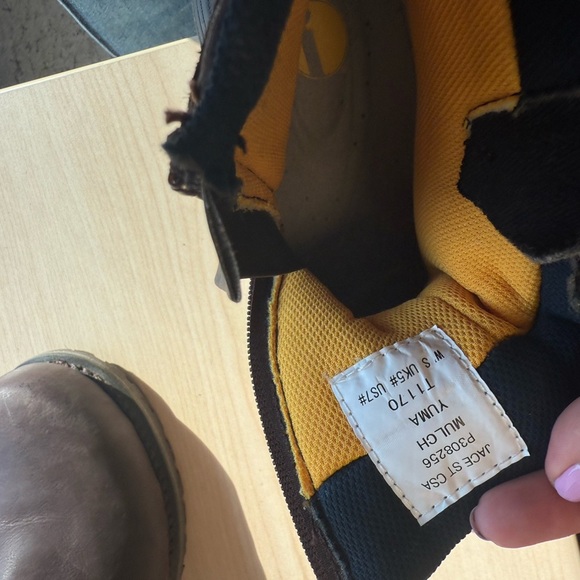 Caterpillar “Jace St” Sz 7 MINT worn briefly Women's steel toed work boots - Picture 12 of 16